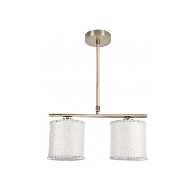 Lámpara Santa Maria cuero 2x14 Fabrilamp